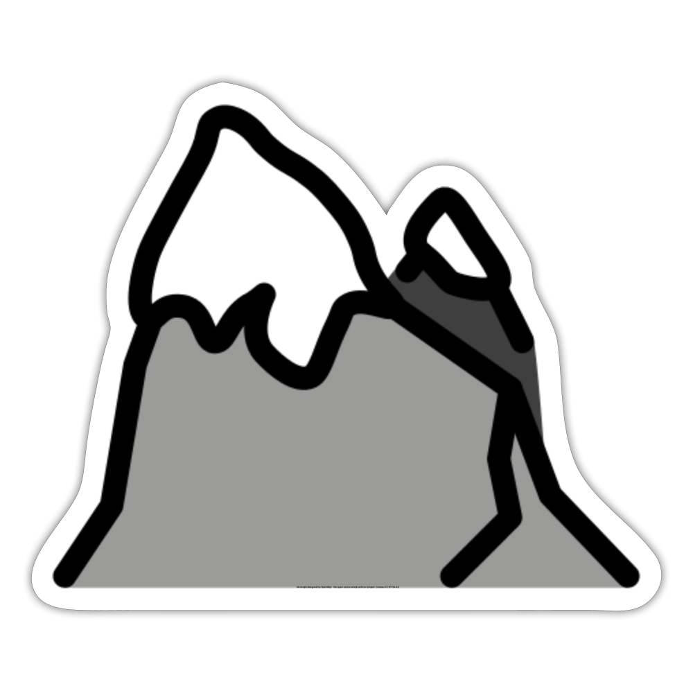 Snow-Capped Mountain Moji Sticker - Emoji.Express - white matte