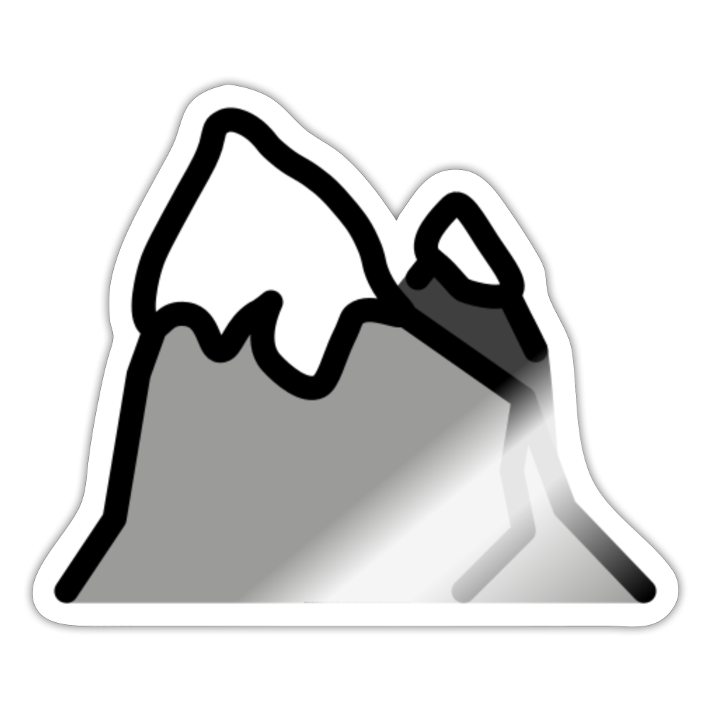 Snow-Capped Mountain Moji Sticker - Emoji.Express - white glossy