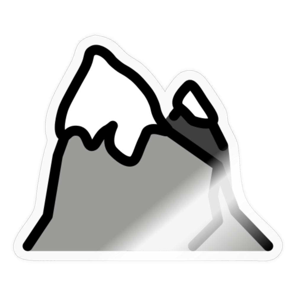 Snow-Capped Mountain Moji Sticker - Emoji.Express - transparent glossy