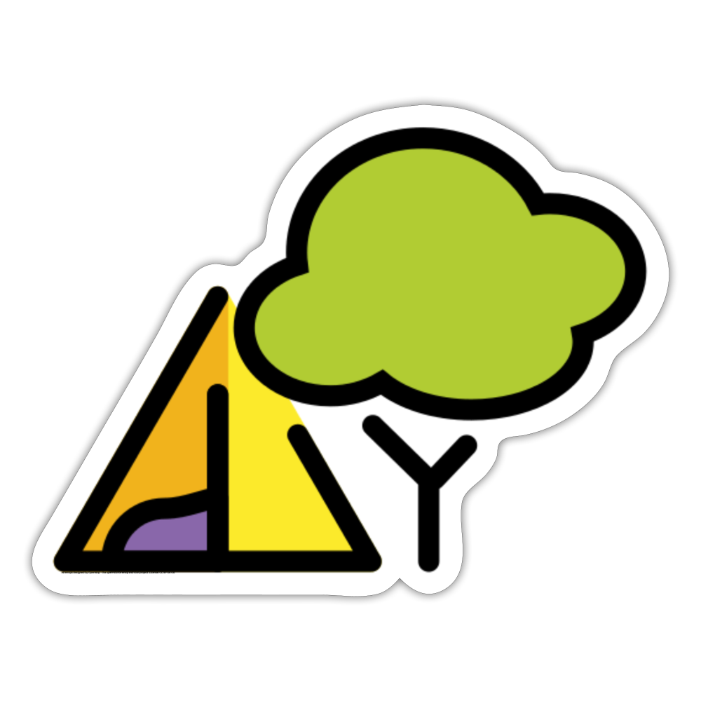 Camping Moji Sticker - Emoji.Express - white matte