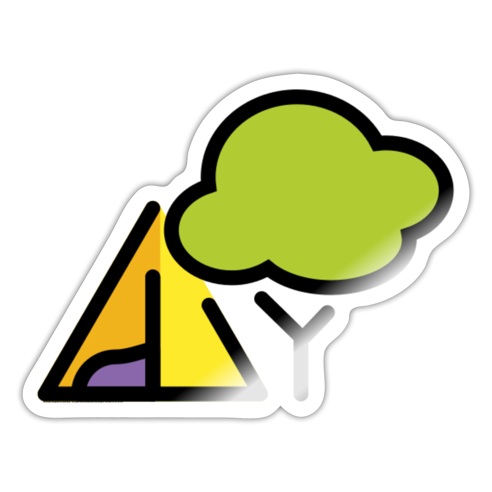 Camping Moji Sticker - Emoji.Express - white glossy