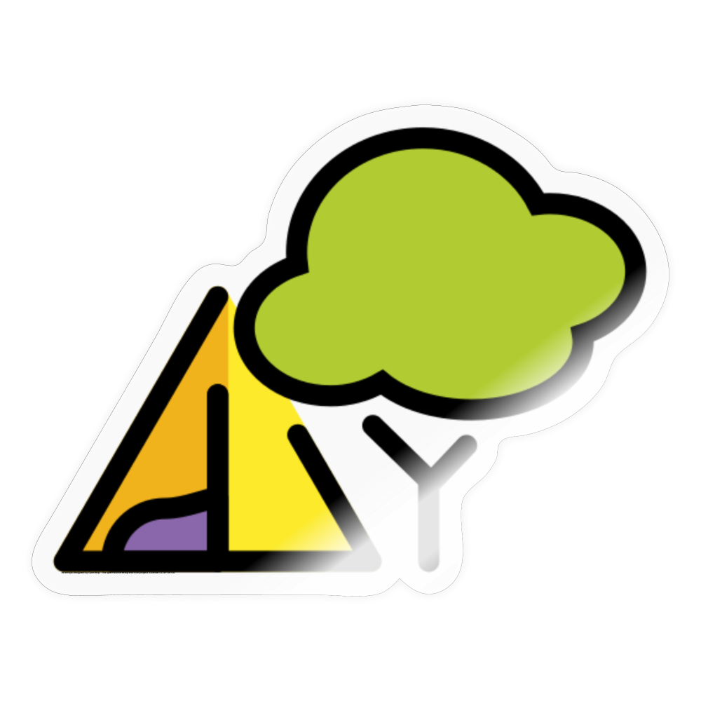 Camping Moji Sticker - Emoji.Express - transparent glossy