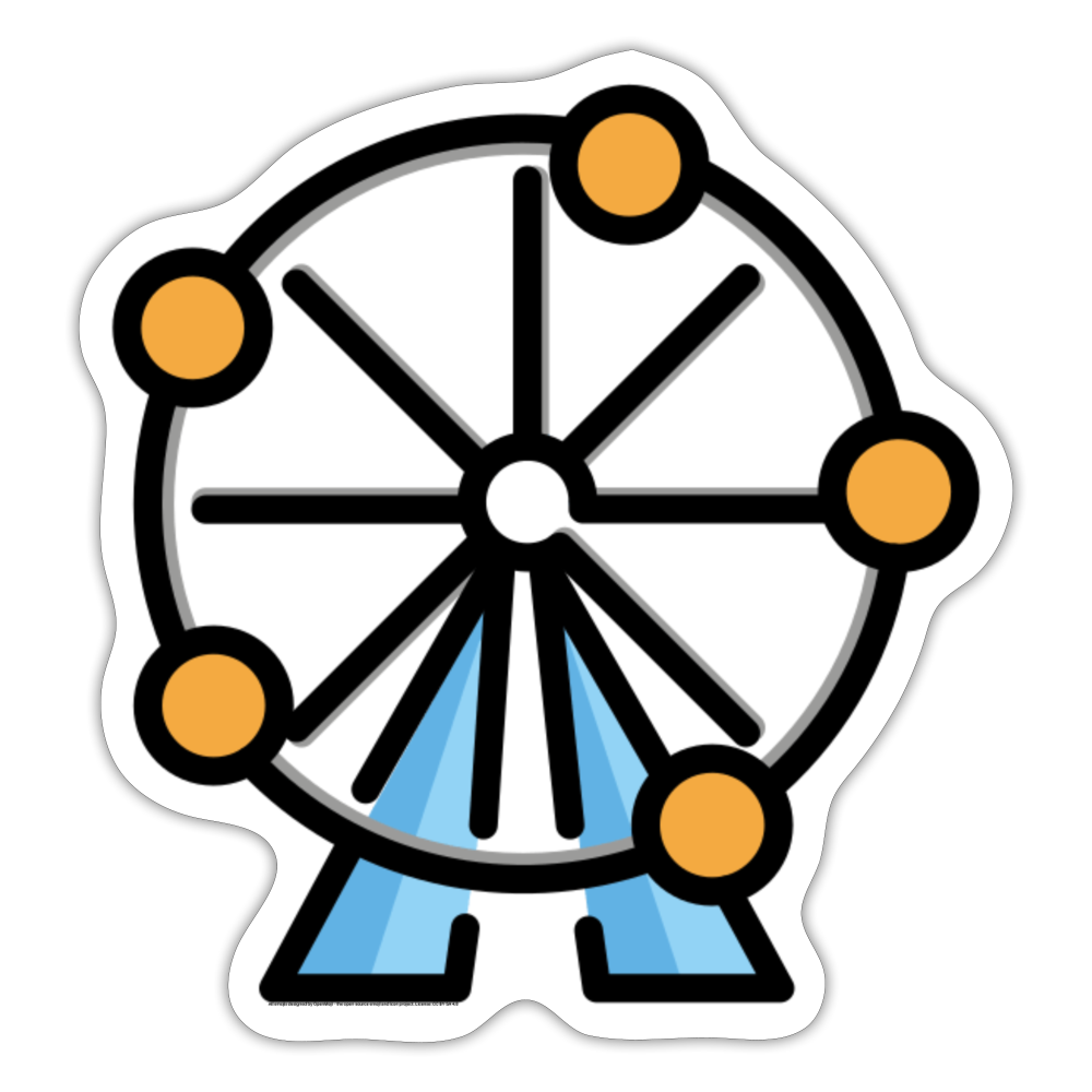 Ferris Wheel Moji Sticker - Emoji.Express - white matte