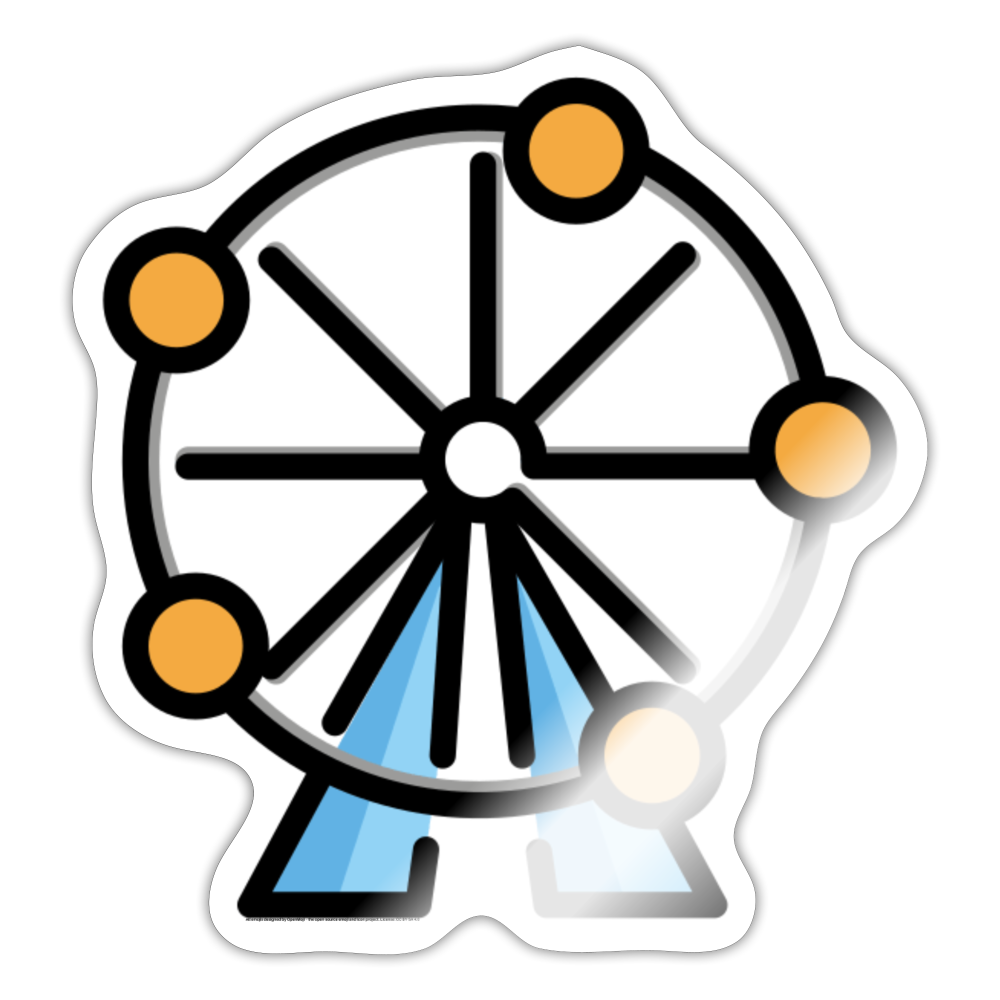 Ferris Wheel Moji Sticker - Emoji.Express - white glossy