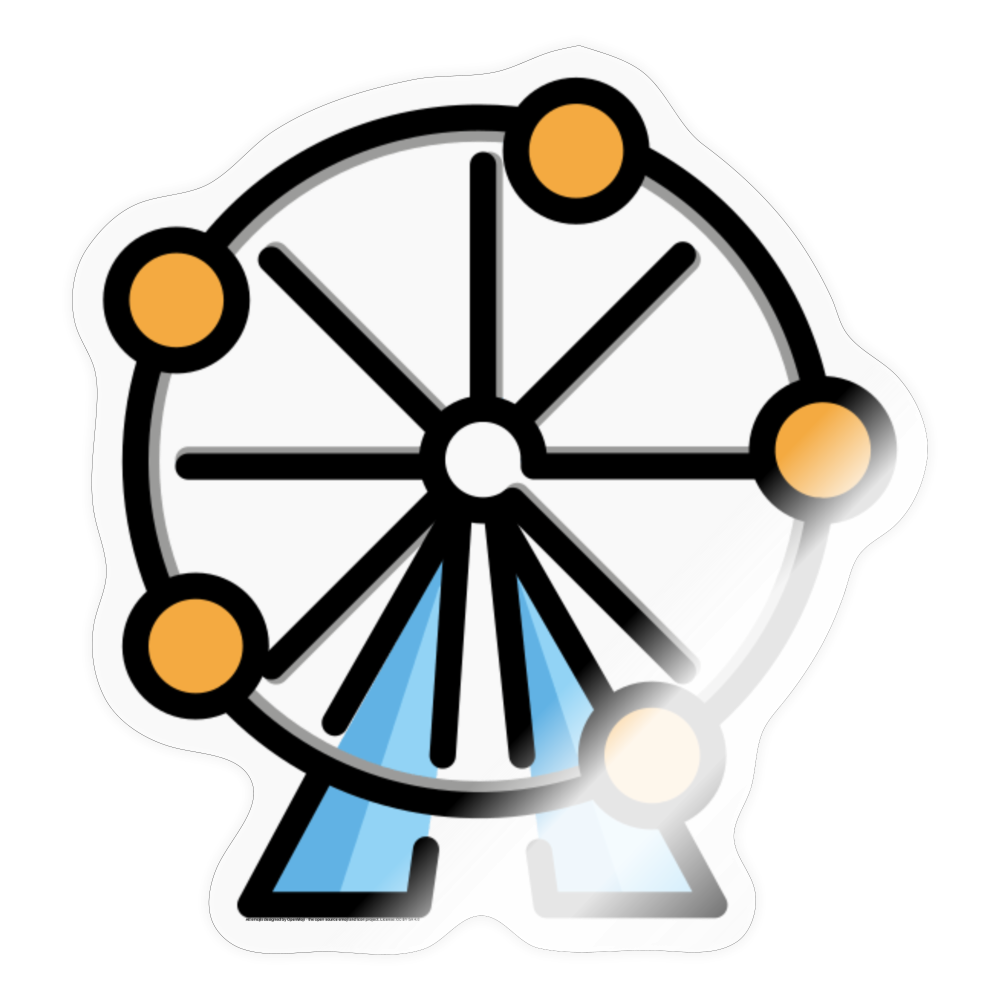 Ferris Wheel Moji Sticker - Emoji.Express - transparent glossy