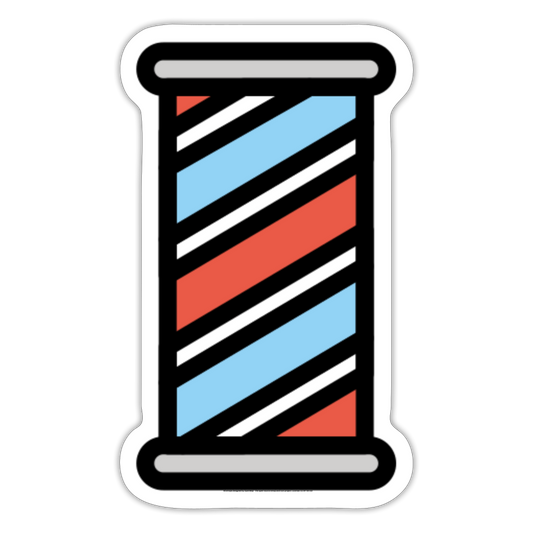 Barber Pole Moji Sticker - Emoji.Express - white matte