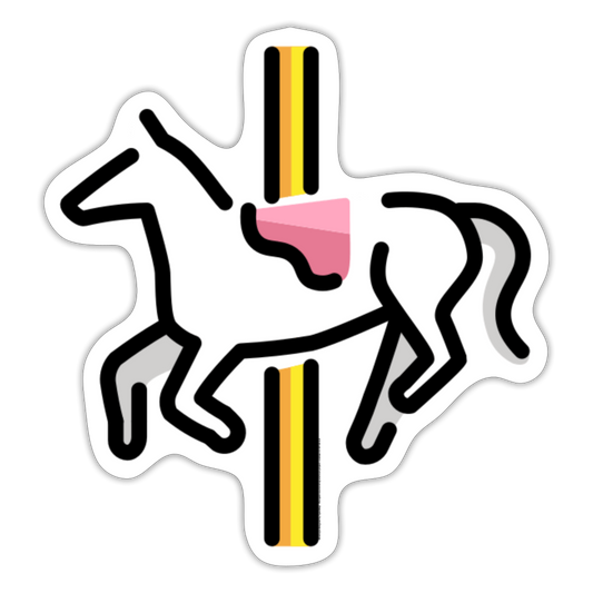 Carousel Horse Moji Sticker - Emoji.Express - white matte