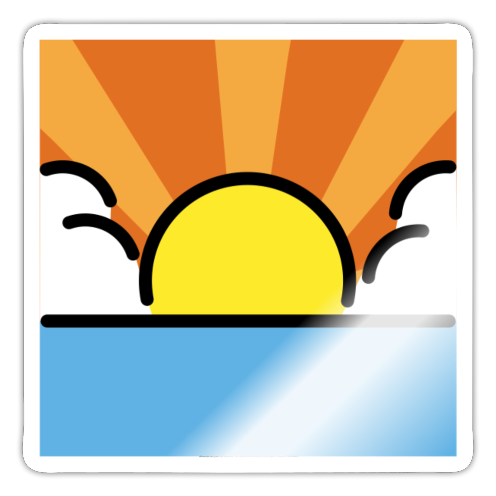 Sunrise Over Mountains Moji Sticker - Emoji.Express - white glossy