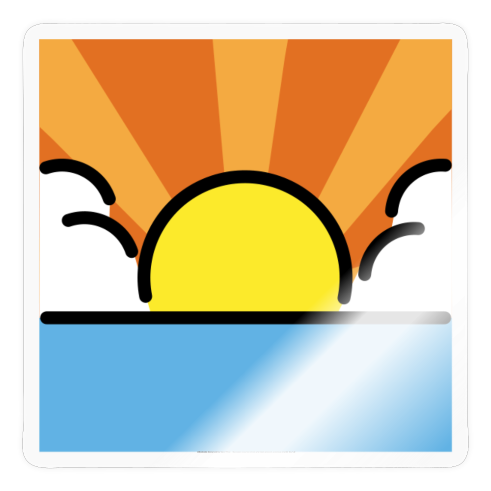 Sunrise Over Mountains Moji Sticker - Emoji.Express - transparent glossy