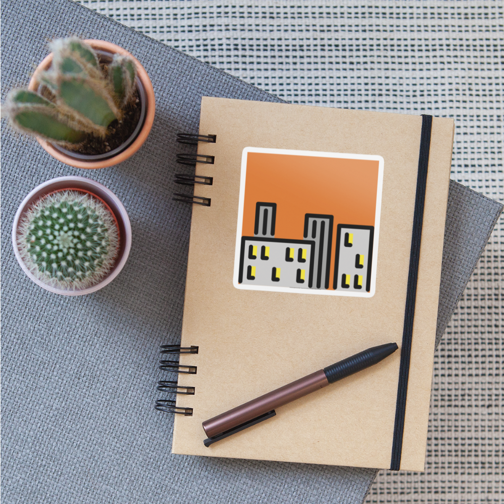 Cityscape at Dusk Moji Sticker - Emoji.Express - white matte