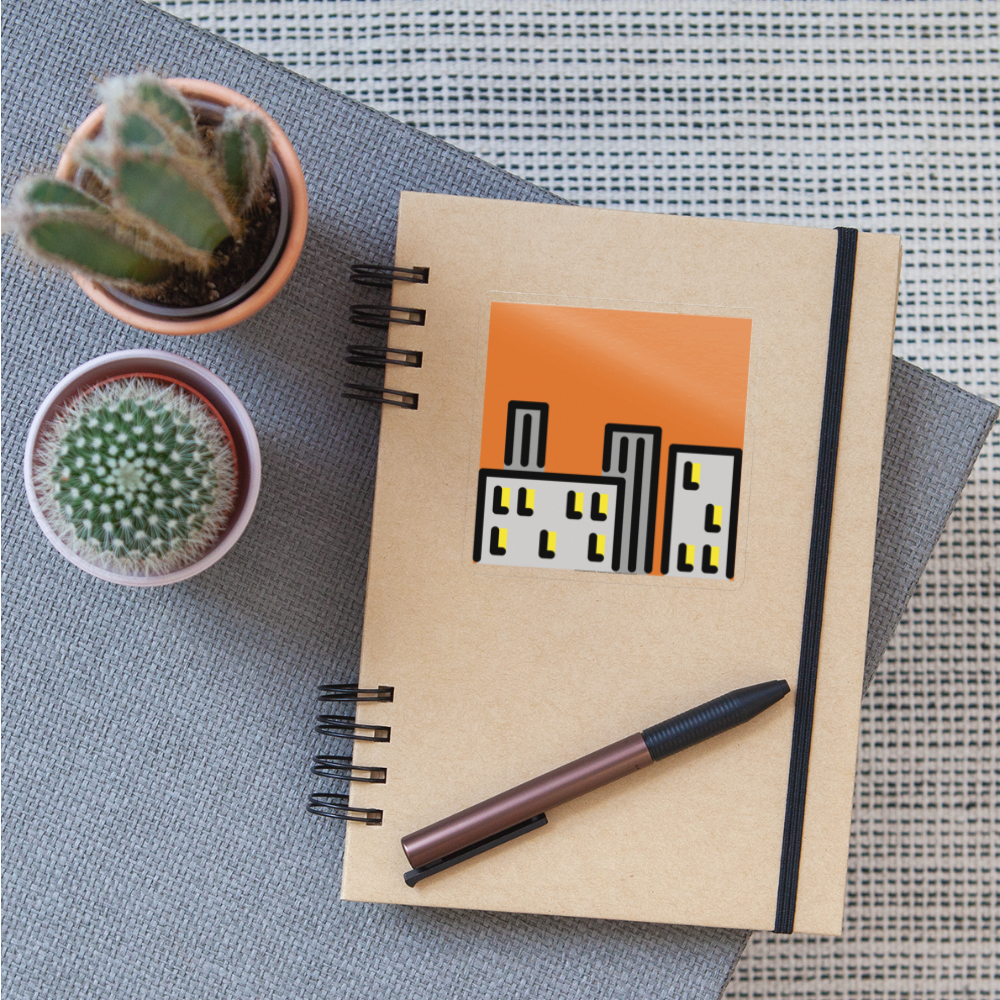 Cityscape at Dusk Moji Sticker - Emoji.Express - transparent glossy