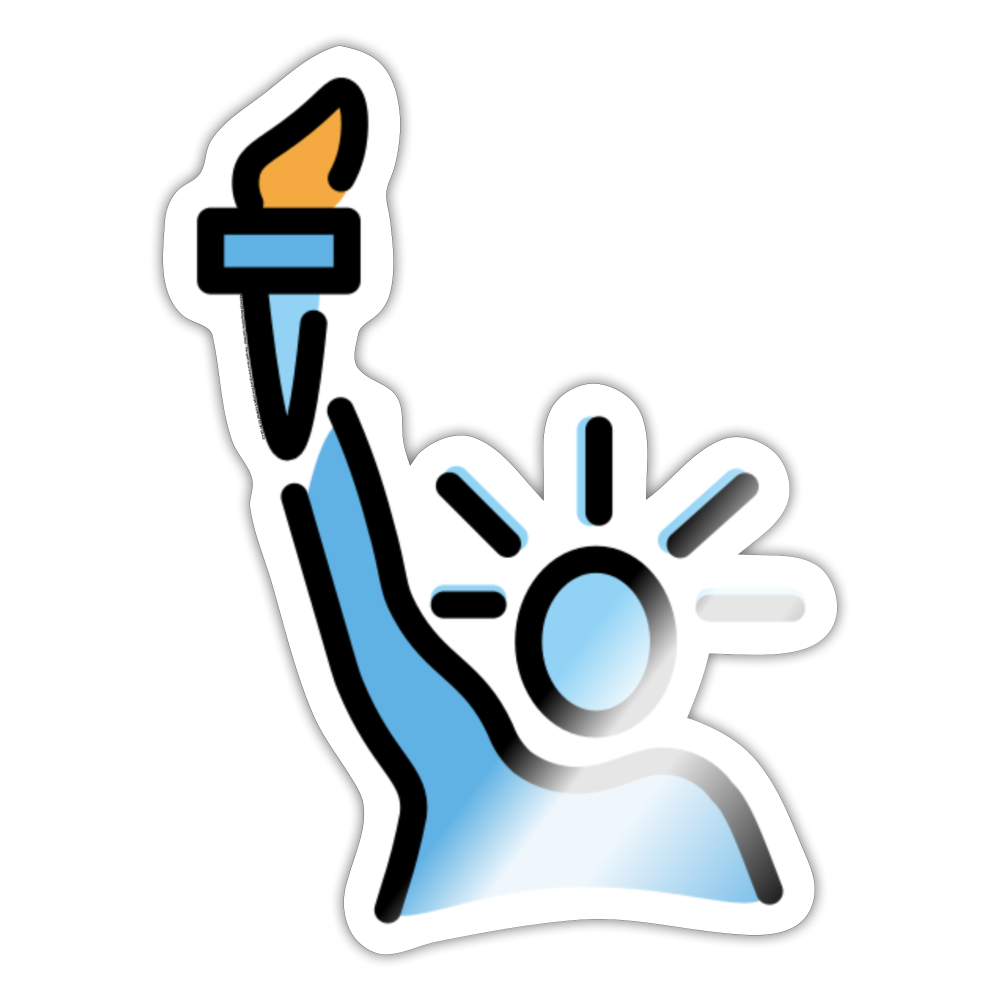 Statue of Liberty Moji Sticker - Emoji.Express - white glossy