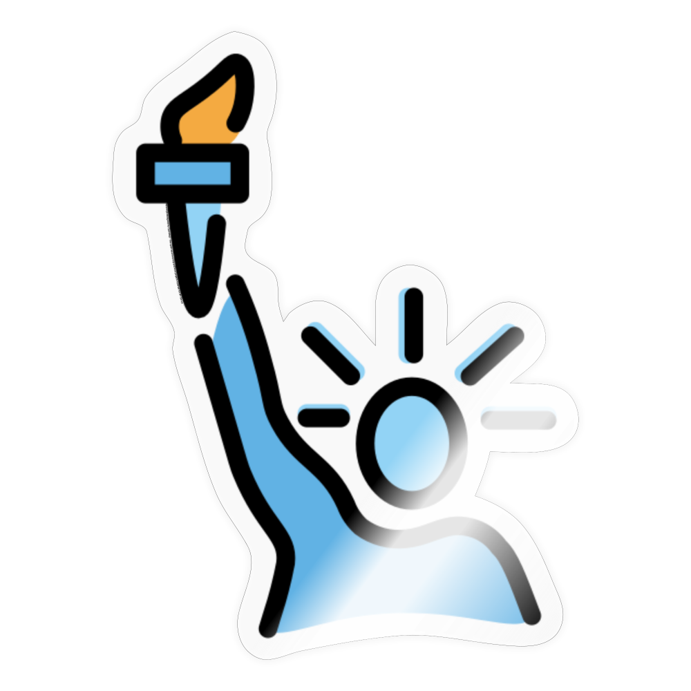 Statue of Liberty Moji Sticker - Emoji.Express - transparent glossy