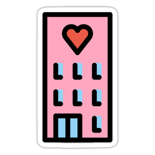 Love Hotel Moji Sticker - Emoji.Express - white matte
