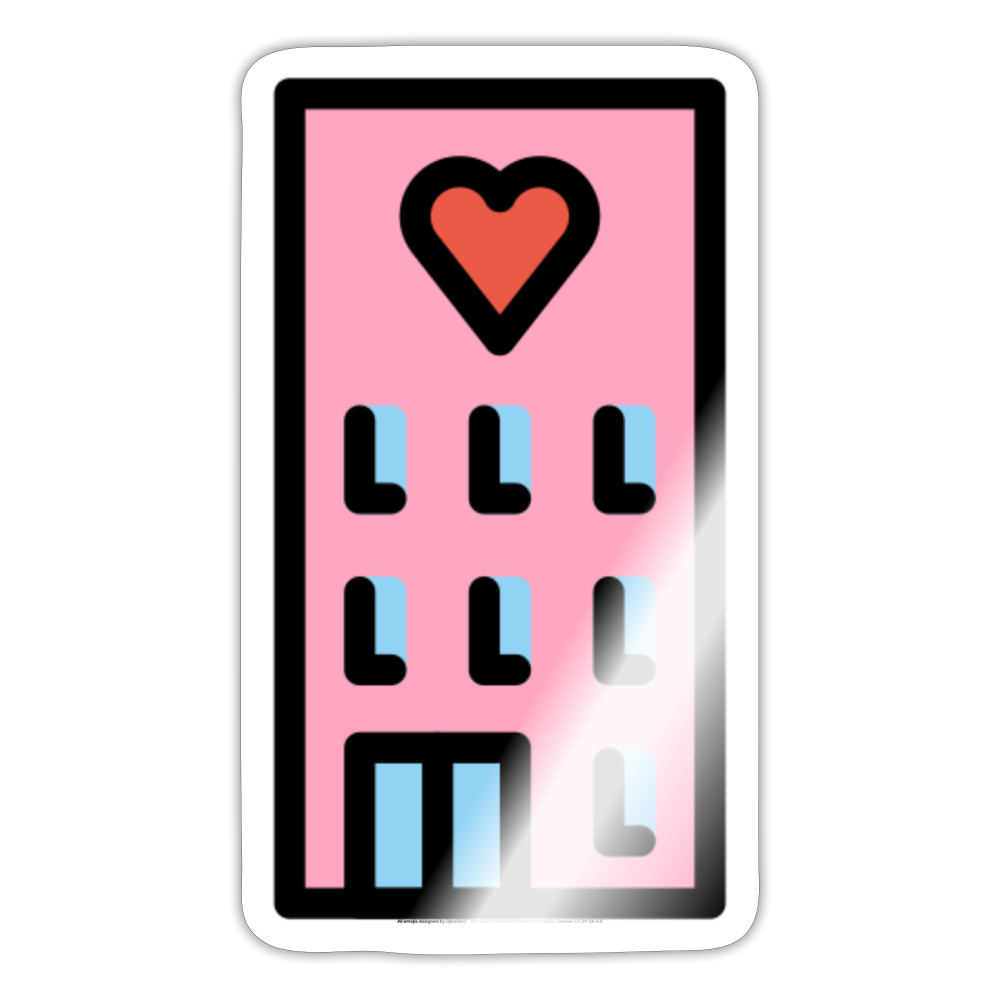 Love Hotel Moji Sticker - Emoji.Express - white glossy