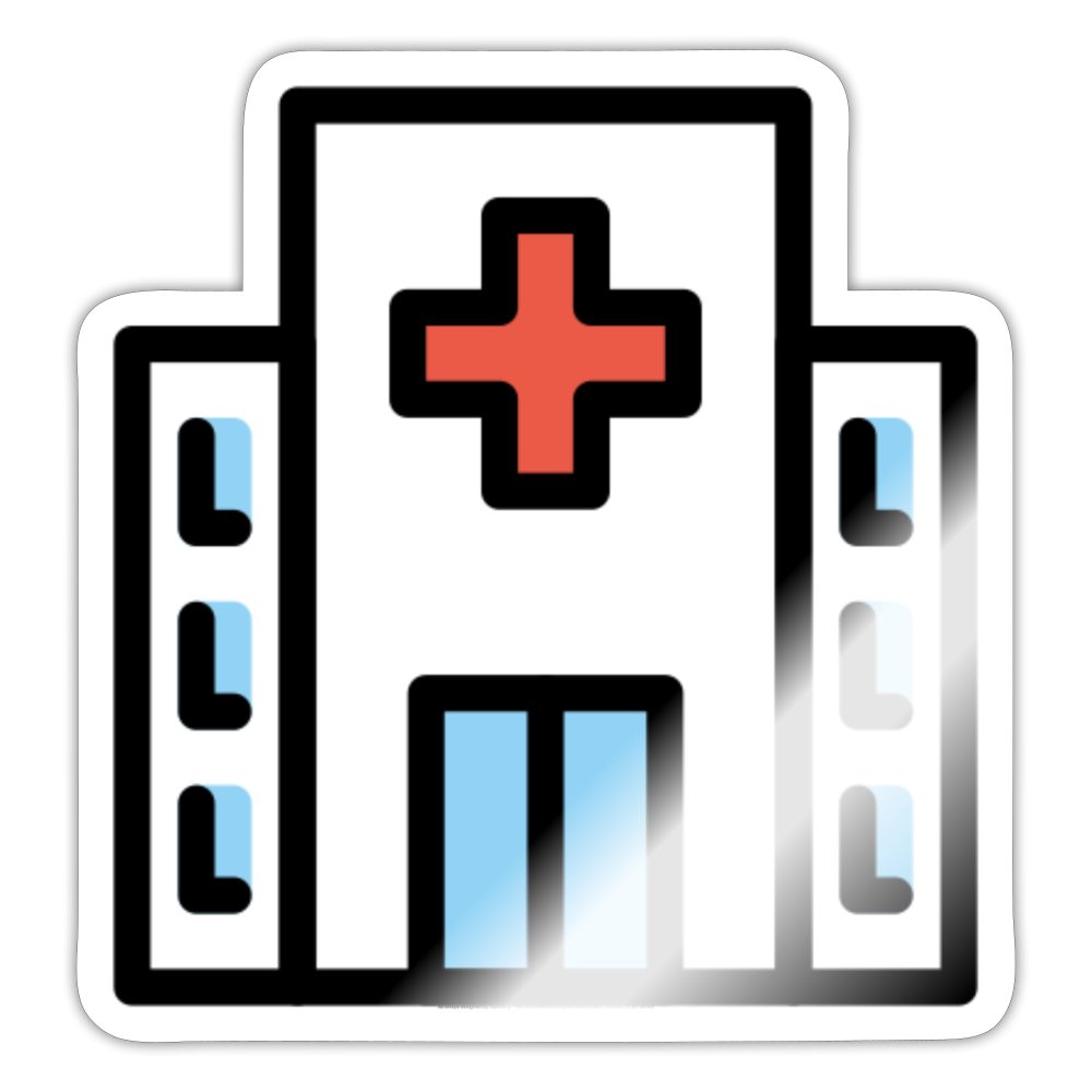 Hospital Moji Sticker - Emoji.Express - white glossy