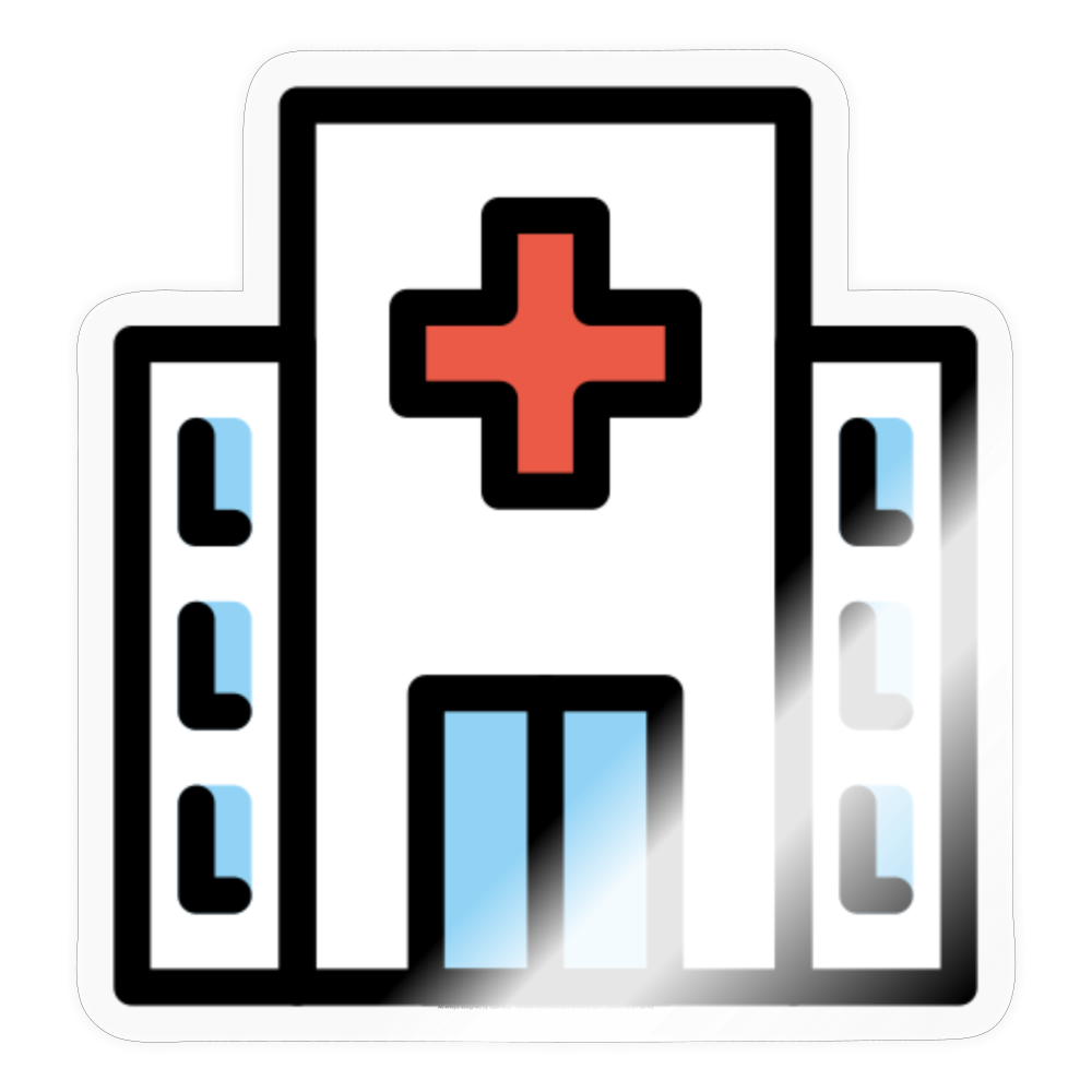 Hospital Moji Sticker - Emoji.Express - transparent glossy