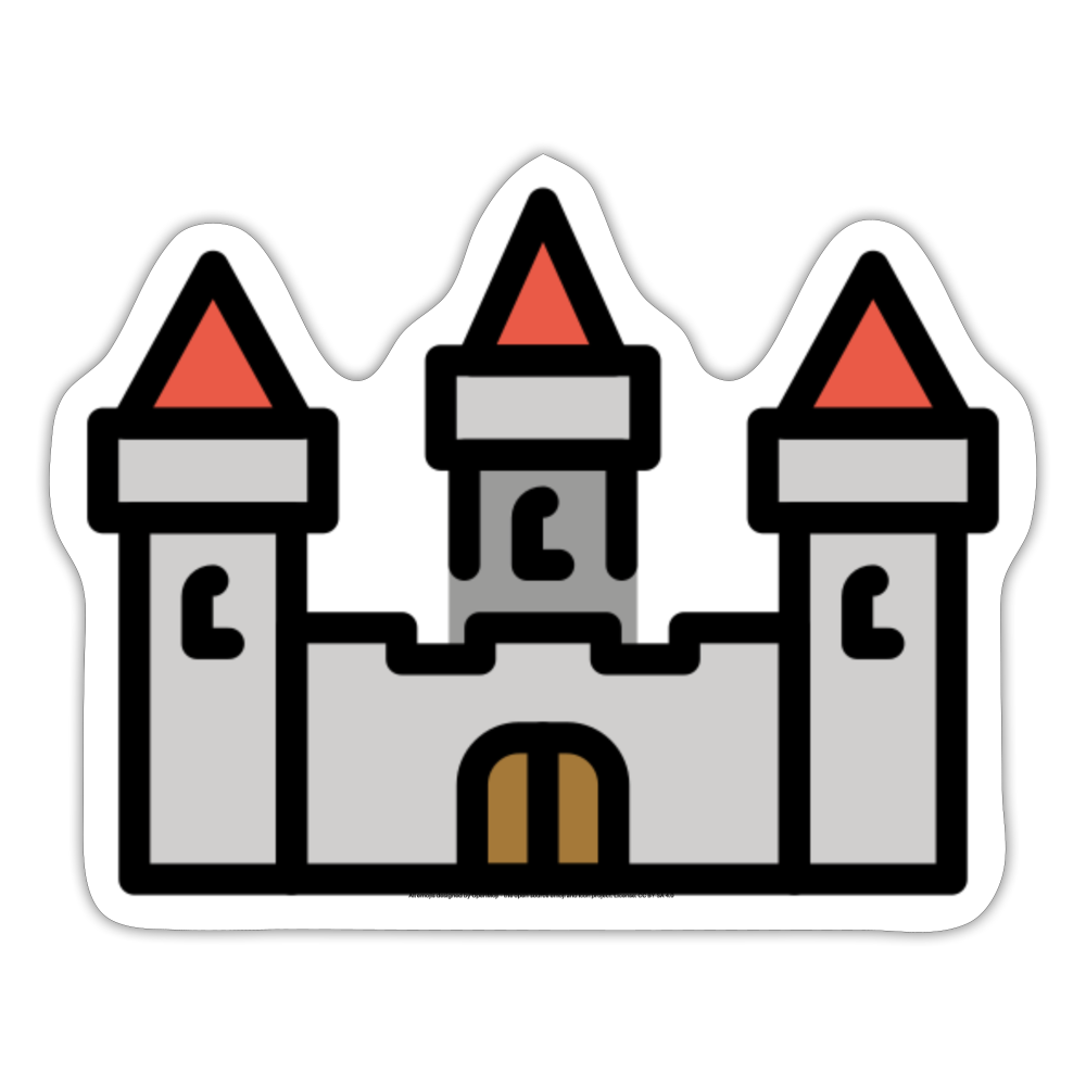Castle Moji Sticker - Emoji.Express - white matte