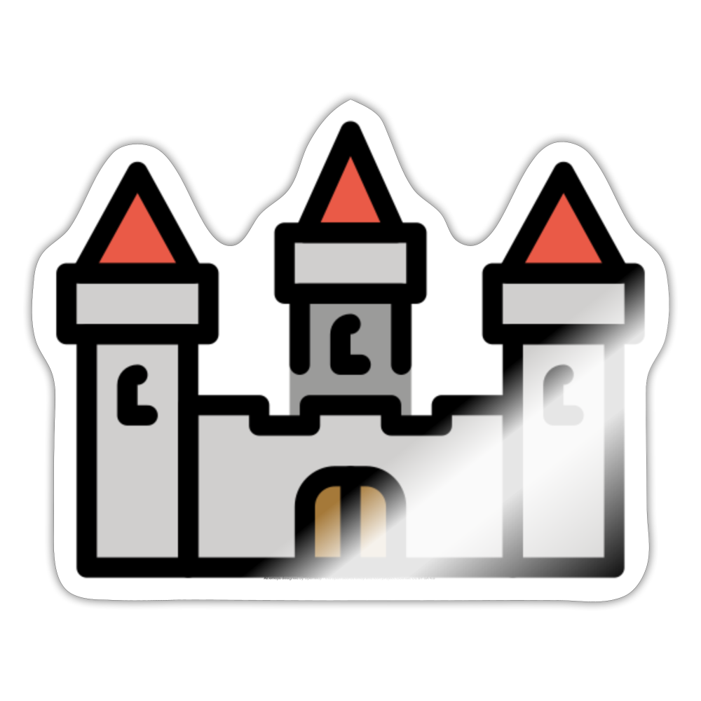 Castle Moji Sticker - Emoji.Express - white glossy