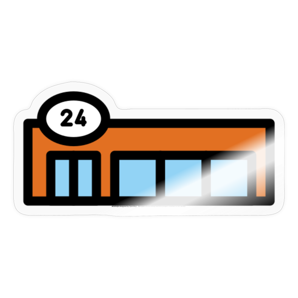 Convenience Store Moji Sticker - Emoji.Express - transparent glossy