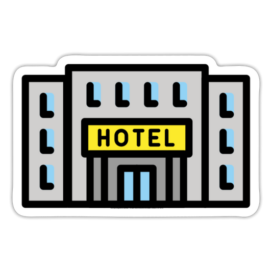 Hotel Moji Sticker - Emoji.Express - white matte