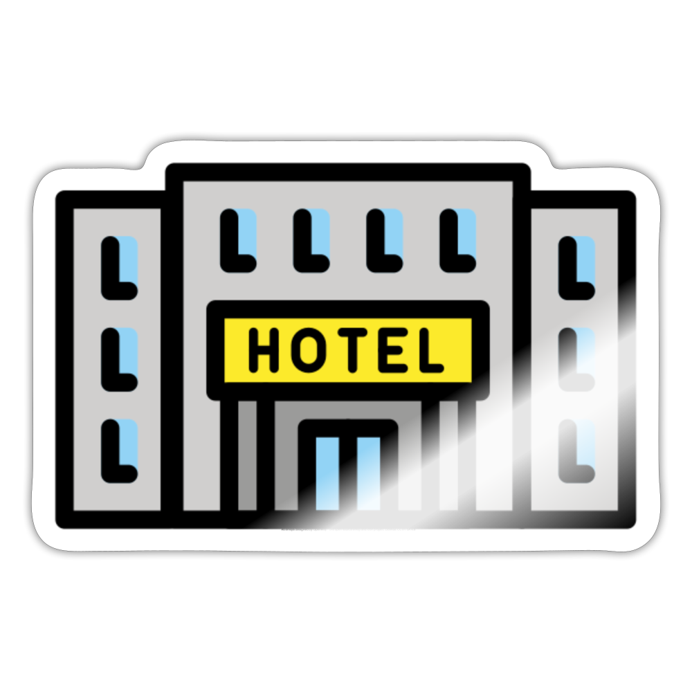 Hotel Moji Sticker - Emoji.Express - white glossy
