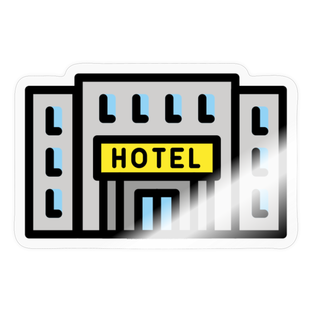 Hotel Moji Sticker - Emoji.Express - transparent glossy