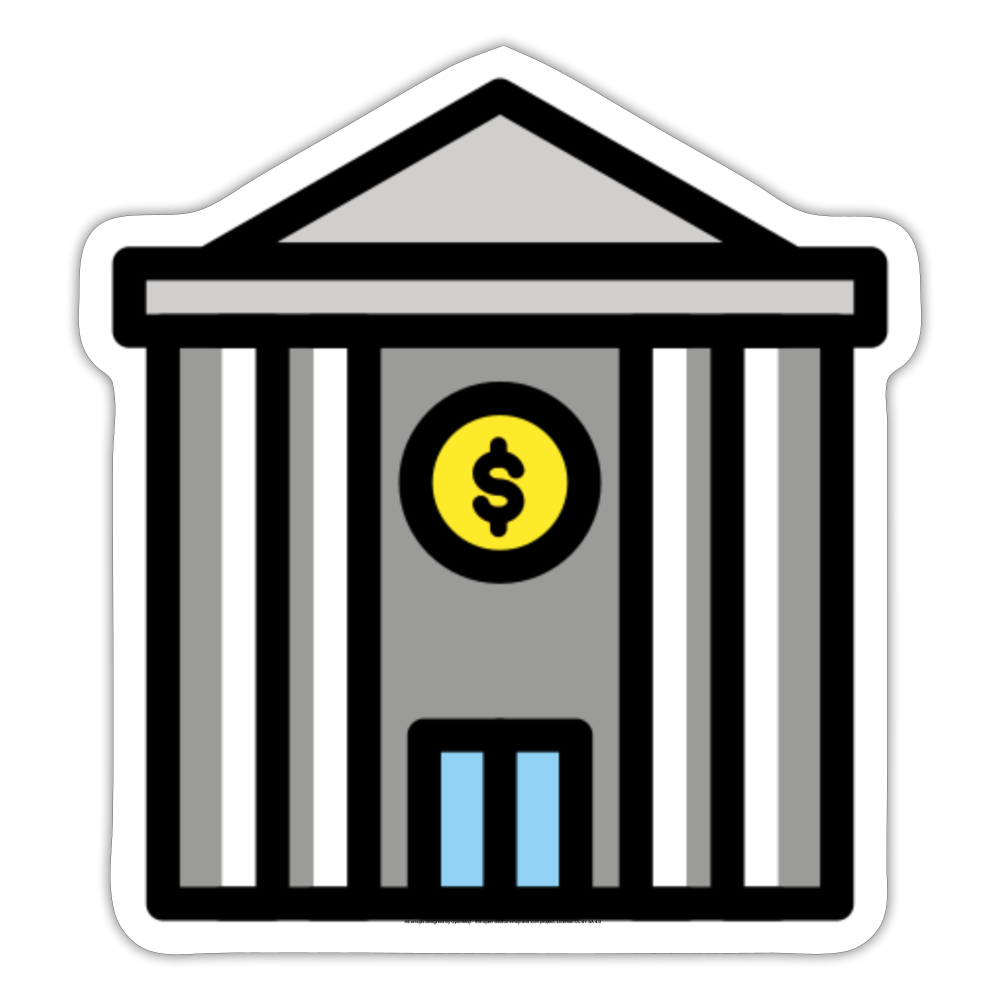 Bank Moji Sticker - Emoji.Express - white matte