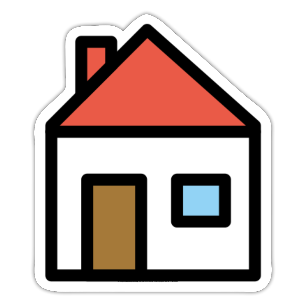 House Moji Sticker - Emoji.Express - white matte