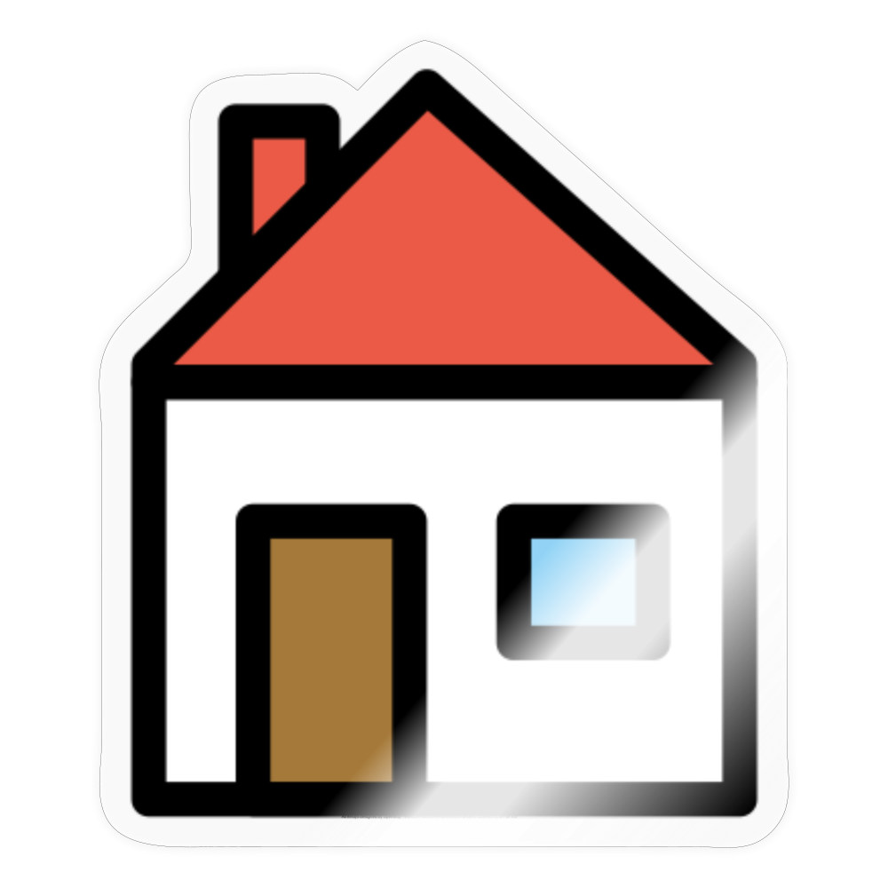 House Moji Sticker - Emoji.Express - transparent glossy