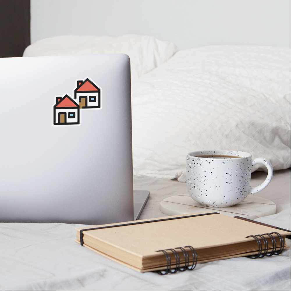 Houses Moji Sticker - Emoji.Express - white matte