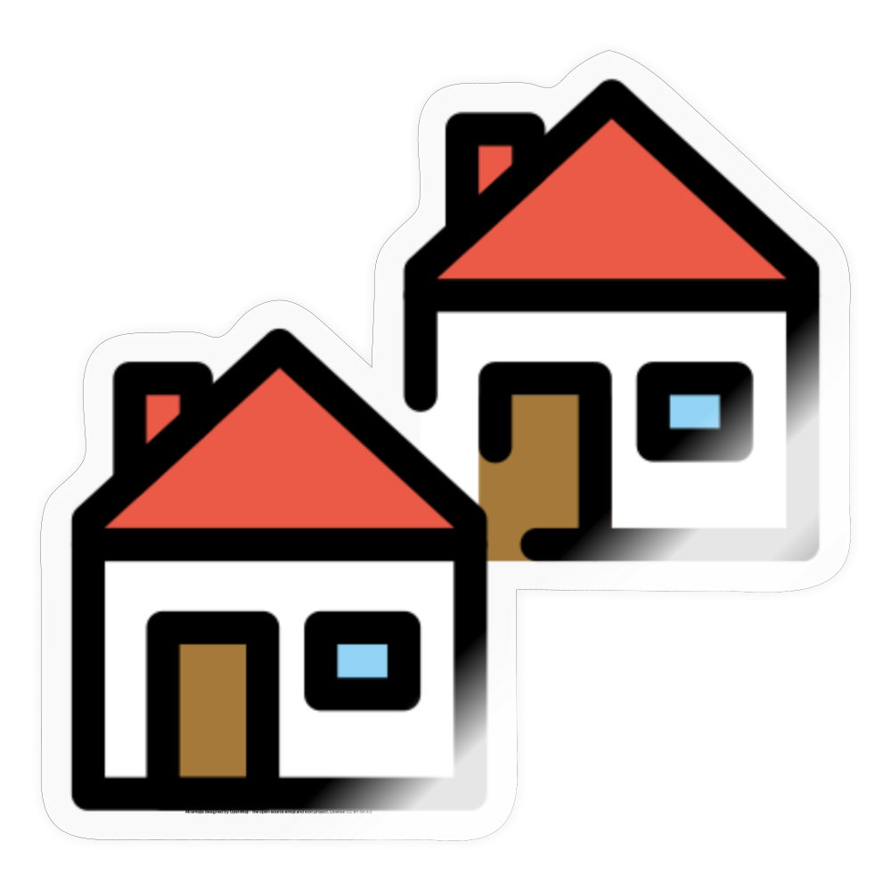 Houses Moji Sticker - Emoji.Express - transparent glossy