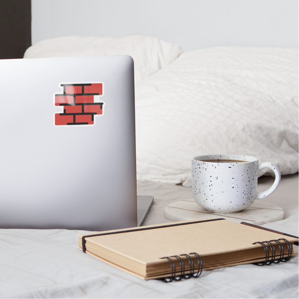 Brick Moji Sticker - Emoji.Express - white glossy