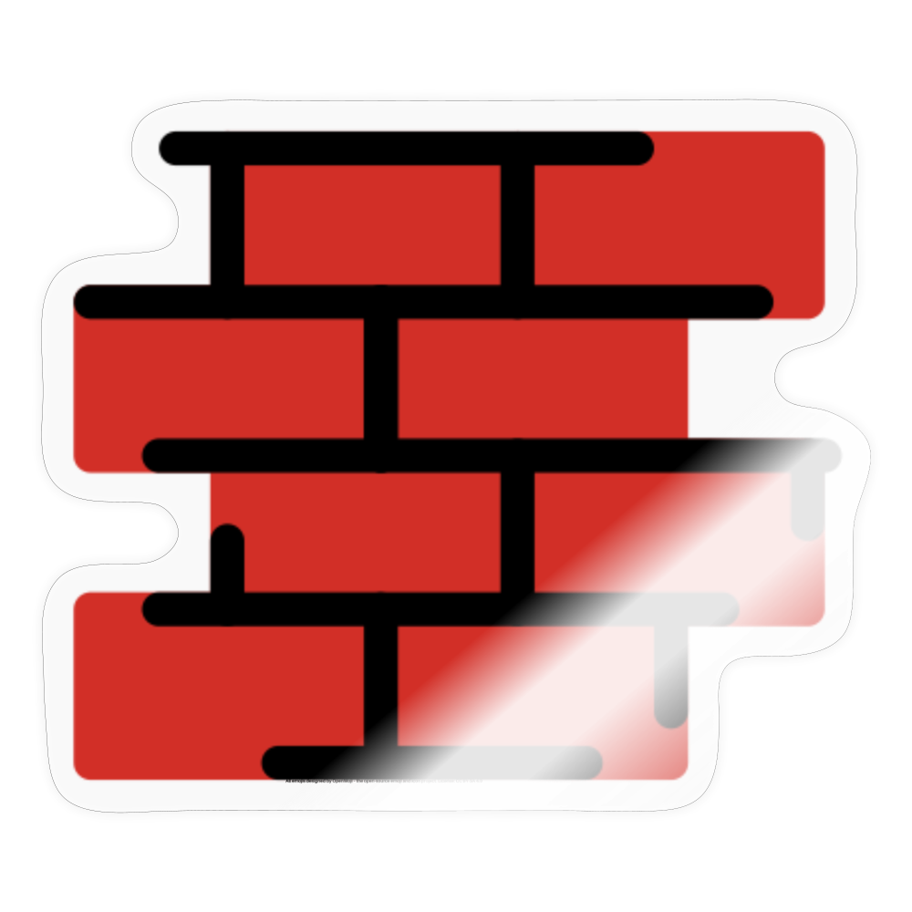Brick Moji Sticker - Emoji.Express - transparent glossy