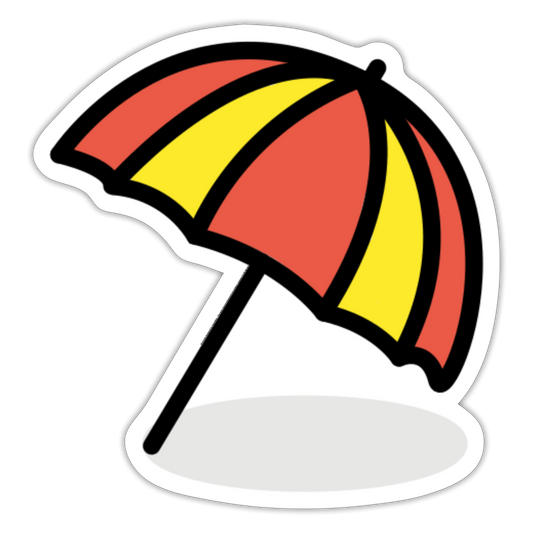 Umbrella on Ground Moji Sticker - Emoji.Express - white matte