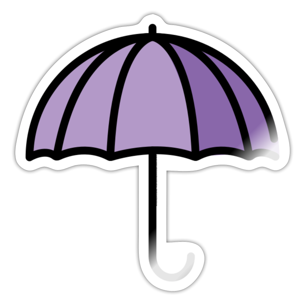 Umbrella Moji Sticker - Emoji.Express - white glossy