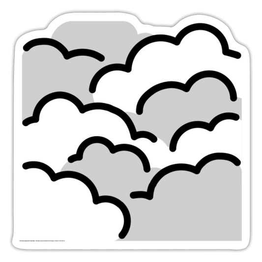 Fog Moji Sticker - Emoji.Express - white matte