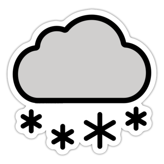 Cloud with Snow Moji Sticker - Emoji.Express - white matte