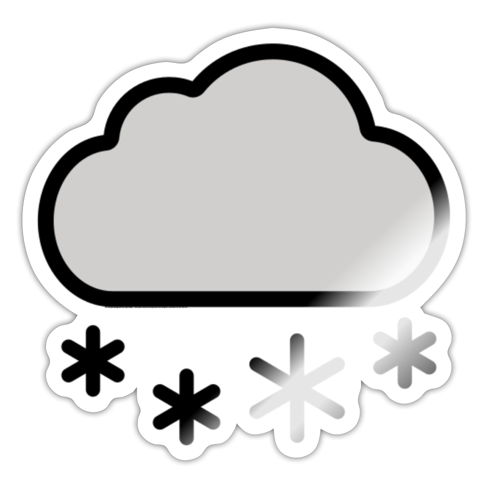 Cloud with Snow Moji Sticker - Emoji.Express - white glossy