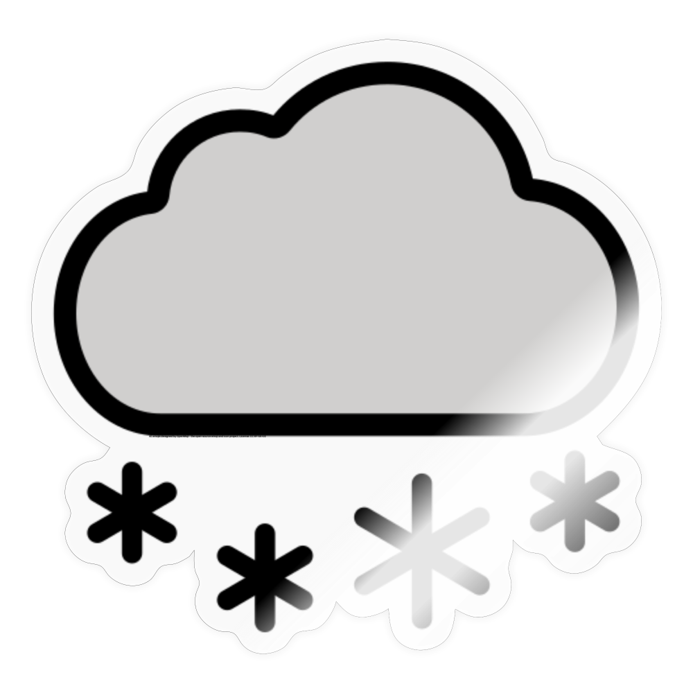 Cloud with Snow Moji Sticker - Emoji.Express - transparent glossy