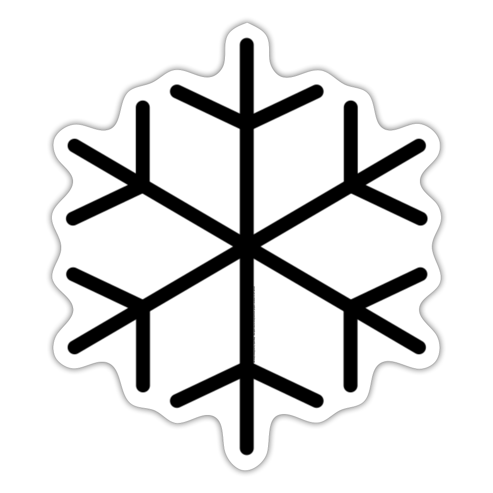 Snowflake Moji Sticker - Emoji.Express - white matte