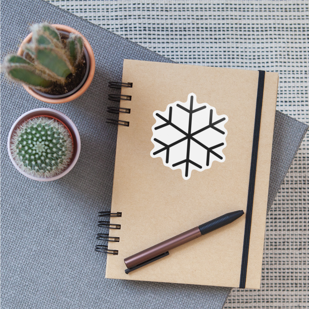 Snowflake Moji Sticker - Emoji.Express - white matte