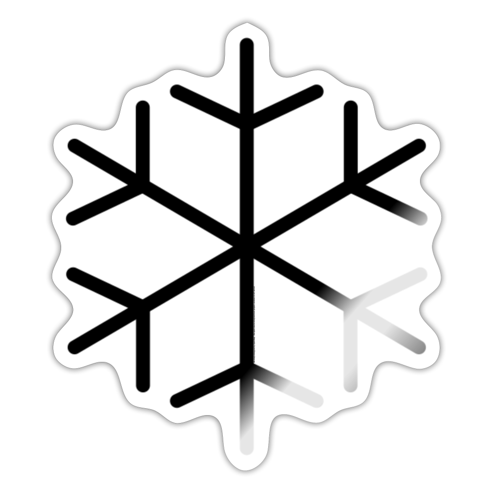 Snowflake Moji Sticker - Emoji.Express - white glossy