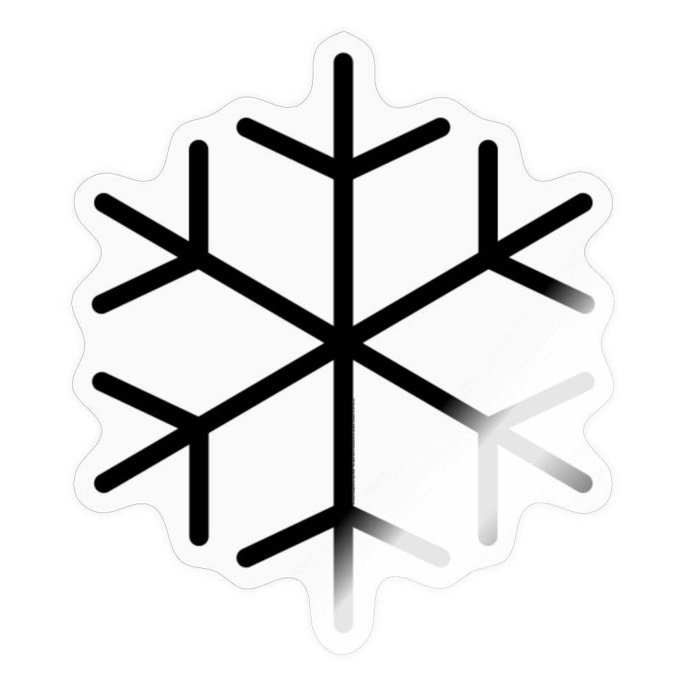 Snowflake Moji Sticker - Emoji.Express - transparent glossy