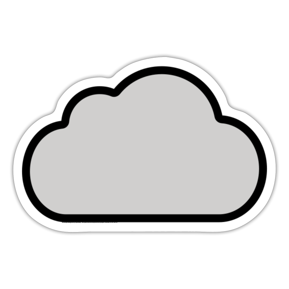 Cloud Moji Sticker - Emoji.Express - white matte