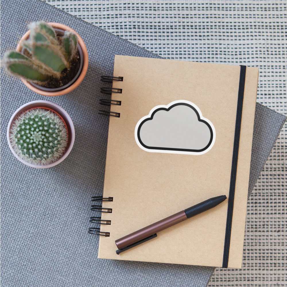 Cloud Moji Sticker - Emoji.Express - white matte