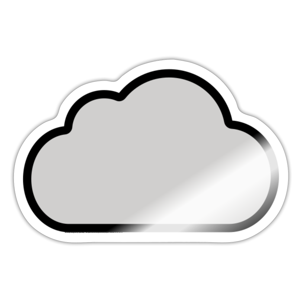 Cloud Moji Sticker - Emoji.Express - white glossy