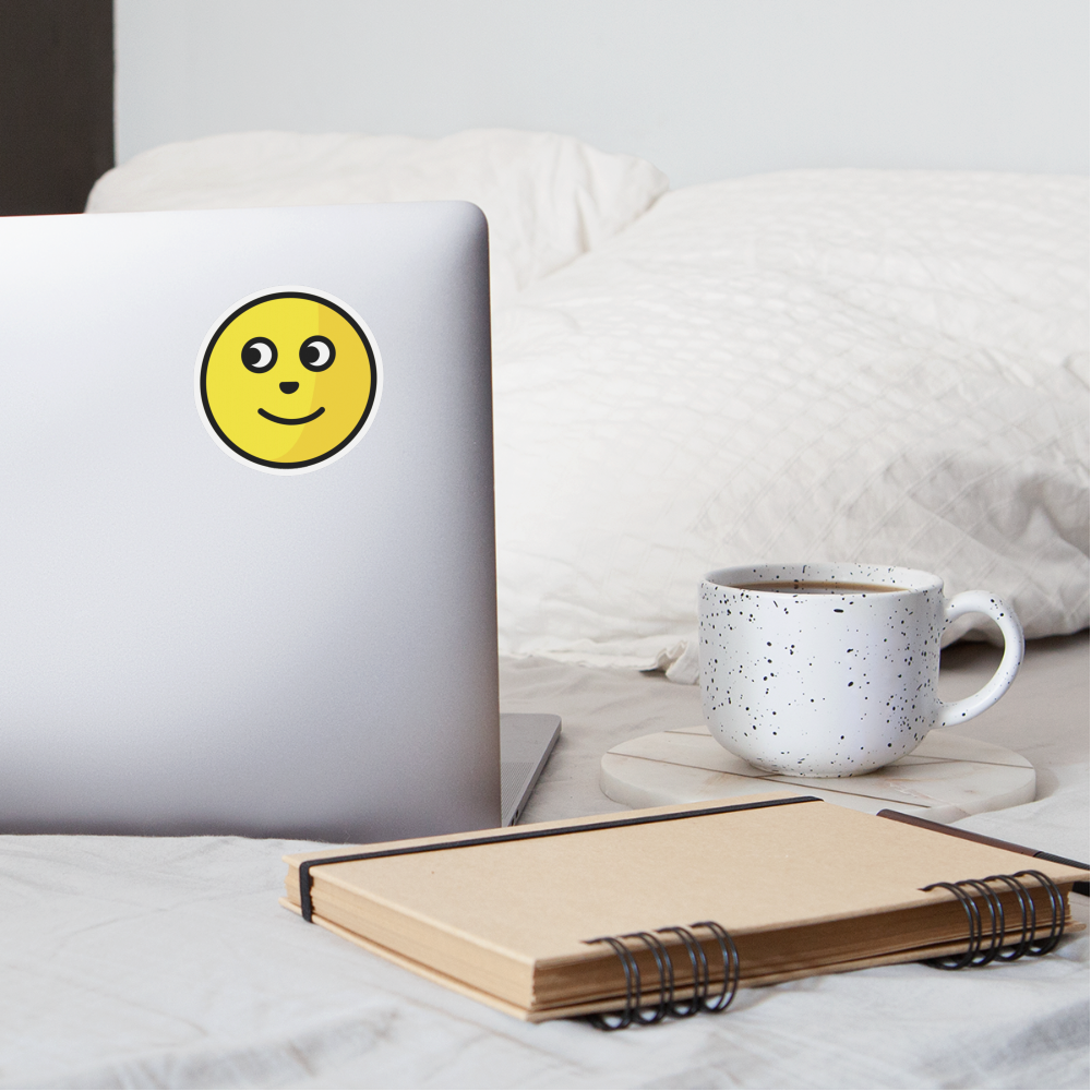 Full Moon Face Moji Sticker - Emoji.Express - white matte