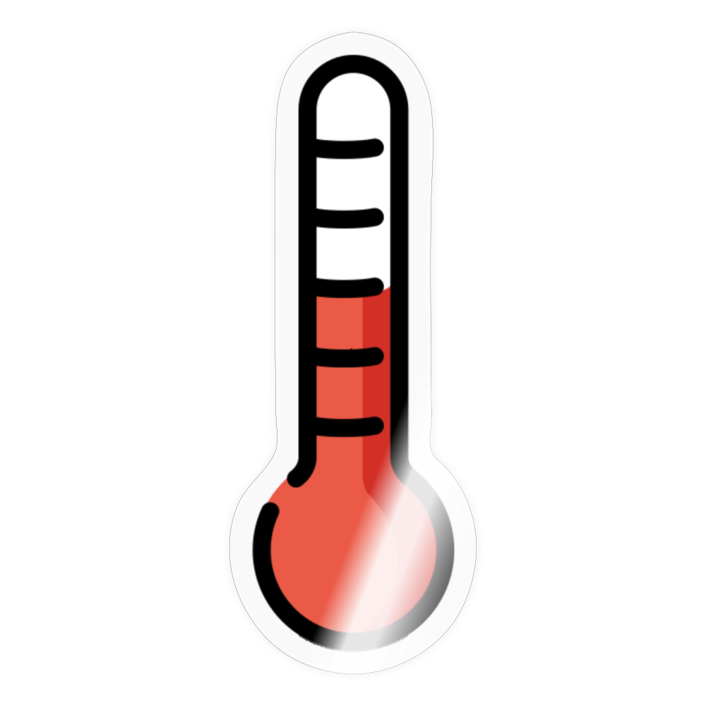 Thermometer Moji Sticker - Emoji.Express - transparent glossy