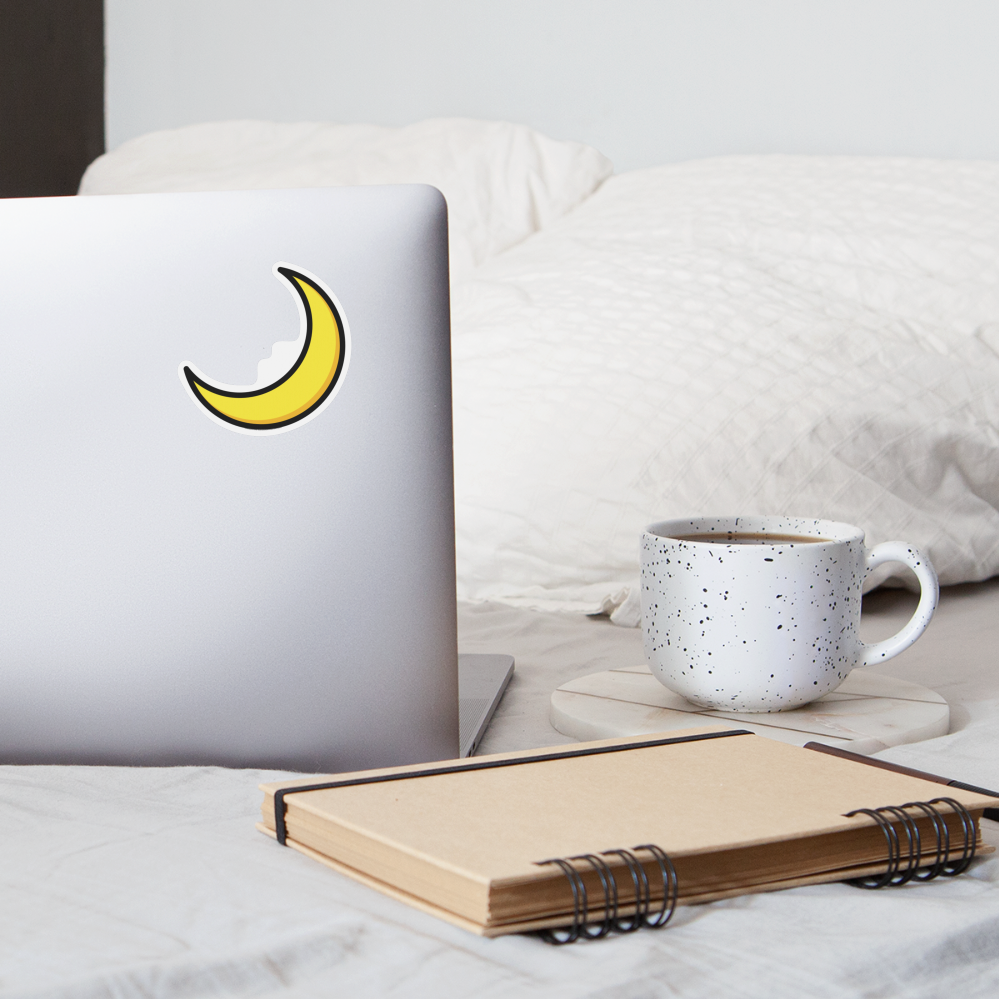 Crescent Moon Moji Sticker - Emoji.Express - white matte